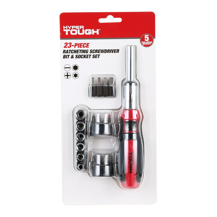 Hyper Tough 23 Piece Ratchet Screwdriver Set