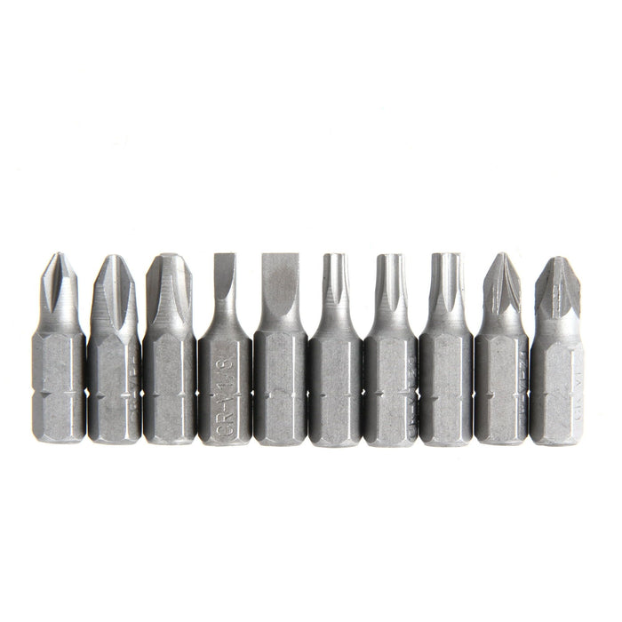 Hyper Tough 10-Piece 1 inch Screwdriver Bits, Material Steel, New Condition