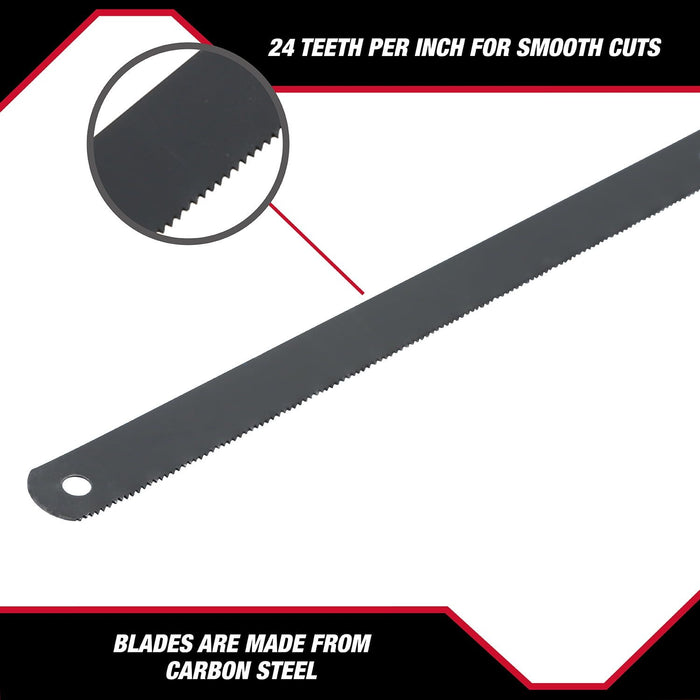 Hyper Tough 2-Pack Carbon Steel Hacksaw Blades, 4331