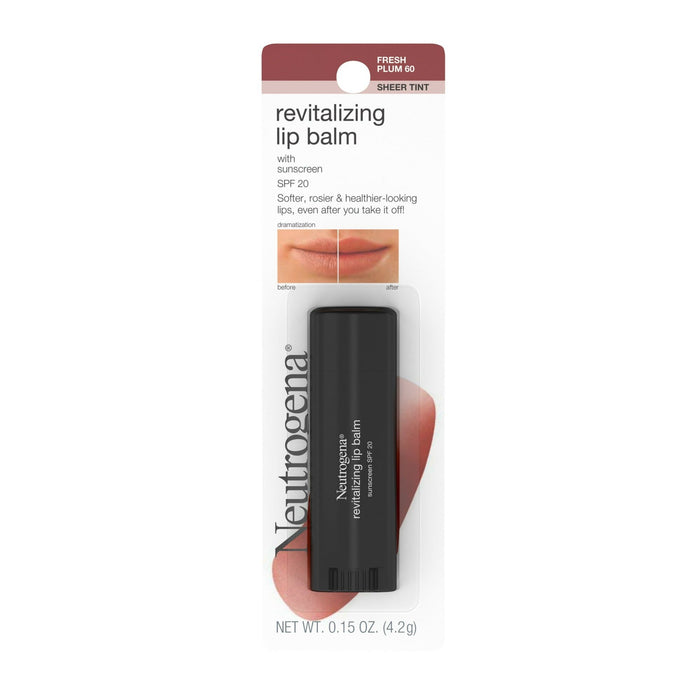 Neutrogena Revitalizing Tinted Lip Balm, SPF 20, Fresh Plum 60,.15 oz