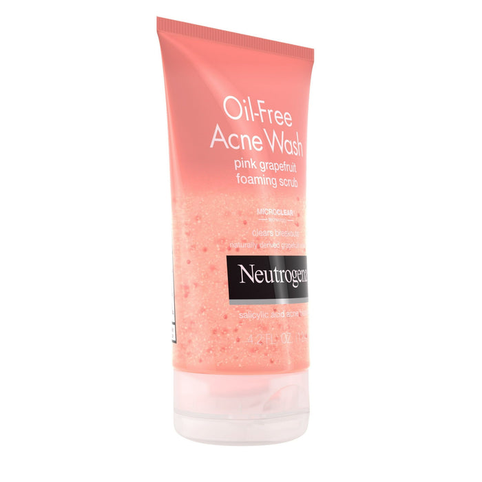 Neutrogena Oil-Free Acne Wash Pink Grapefruit Facial Scrub, 4.2 fl. oz