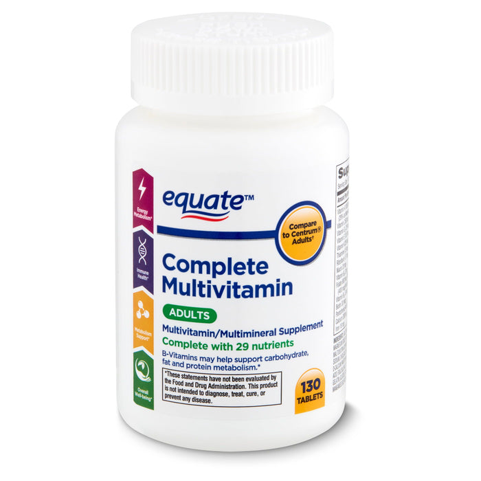 Equate Adults Complete Multivitamin/Multimineral Supplement; 130 Count