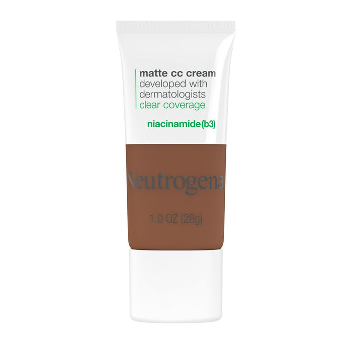 Neutrogena Clear Coverage Flawless Matte CC Cream, Cinnamon, 1 oz