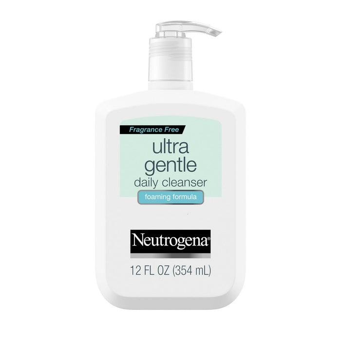 (2 pack) Neutrogena Fragrance Free Ultra Gentle Foaming Face Wash, 12 fl. oz