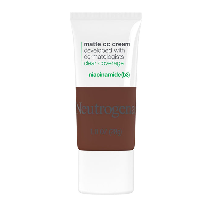 Neutrogena Clear Coverage Flawless Matte CC Cream, Sienna, 1 oz