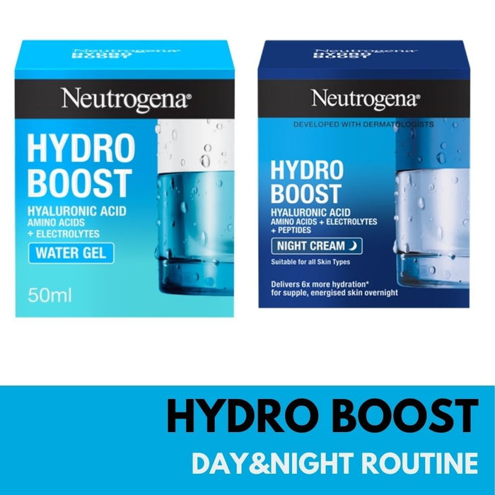 Neutrogena Hydro Boost Hydration Routine: Water Cream & Serum, 2 Items