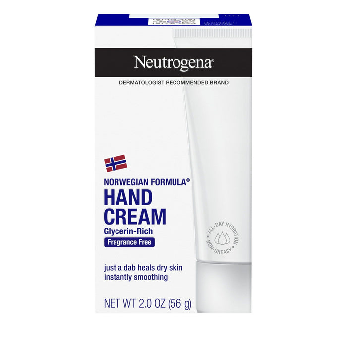 (2 pack) Neutrogena Norwegian Formula Dry Hand and Body Cream, Fragrance-Free Lotion, 2 oz