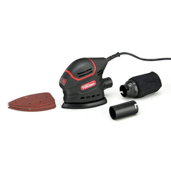 Hyper Tough 1.5 Amp Corded Detail Sander with Dust Bag, Vacuum Hose Adapter & 3 Sanding Sheets, New Condition