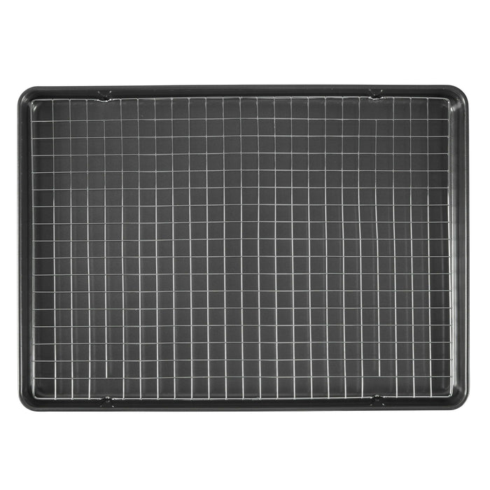 Wilton Bake It Better Steel Non-Stick 15 x 21-inch Mega Cookie Pan and 14.5 x 20-inch Chrome Cooling Grid Set