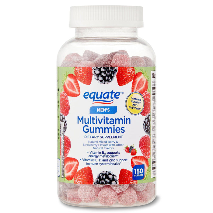 Equate Men's Multivitamin Gummies Dietary Supplement; 150 Count