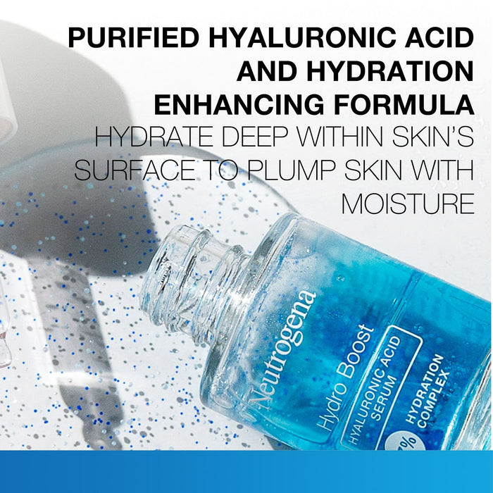 Neutrogena Hydro Boost Hyaluronic Acid Face Serum, Fragrance Free, 1 oz