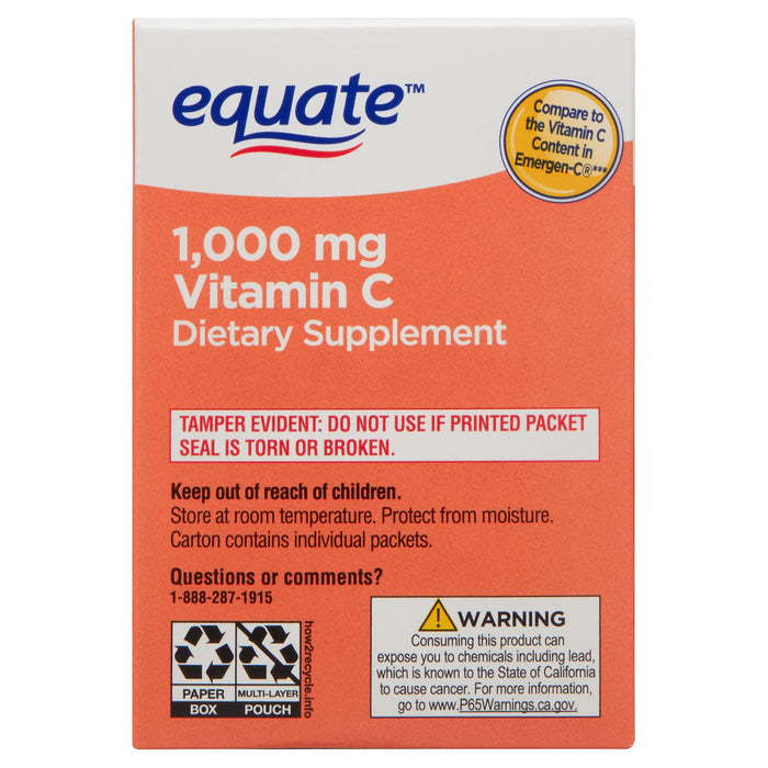 Equate 1000 mg Vitamin C Supplement; Orange Flavor; 30 Count