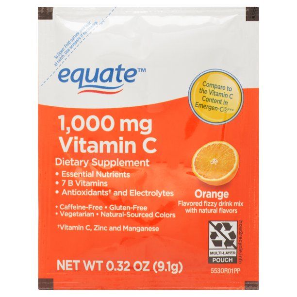 Equate 1000 mg Vitamin C Supplement; Orange Flavor; 30 Count