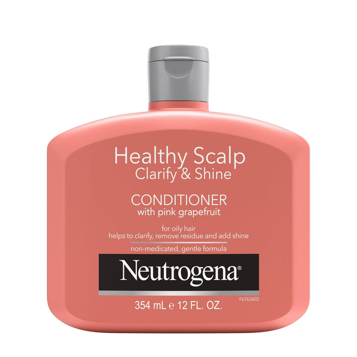 Neutrogena Conditioner for Oily Hair & Scalp with Pink Grapefruit, Healthy Scalp Clarify & Shine, 12 fl oz