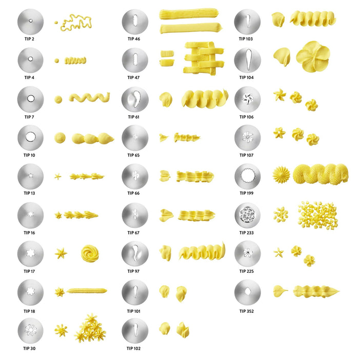 Wilton Deluxe Decorating Tip Set, 29-Piece, Stainless Steel and Plastic