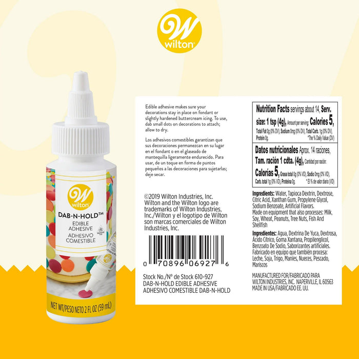 Wilton Dab-N-Hold Edible Adhesive, Clear, 2 oz.