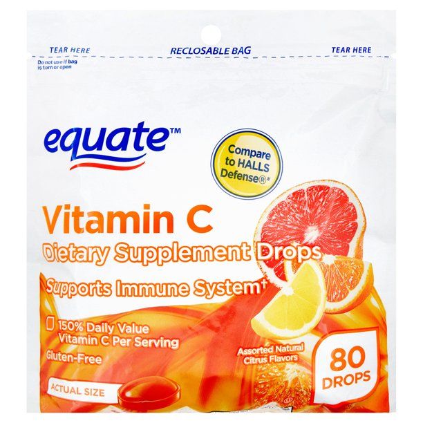 Equate Vitamin C Dietary Supplement Drops; 80 Count