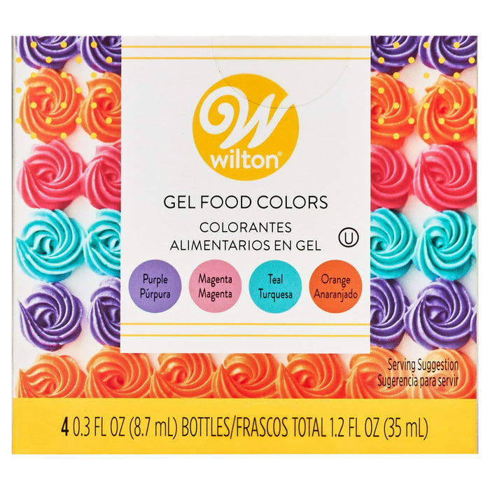 Wilton Neon Food Coloring Gel Icing Color Set, 4-Count