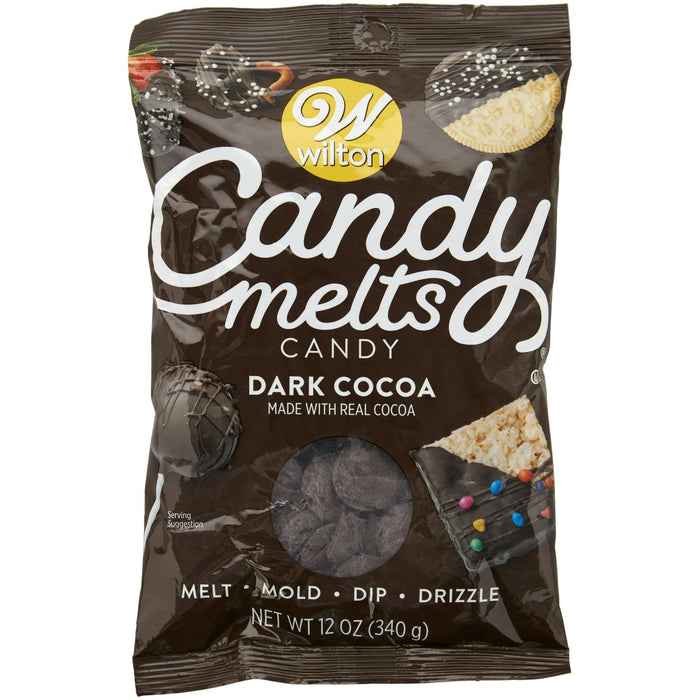 Wilton Dark Cocoa Candy Melts, Mini Dark Chocolate Chips for Cake Pops and Cookies, 12 oz.