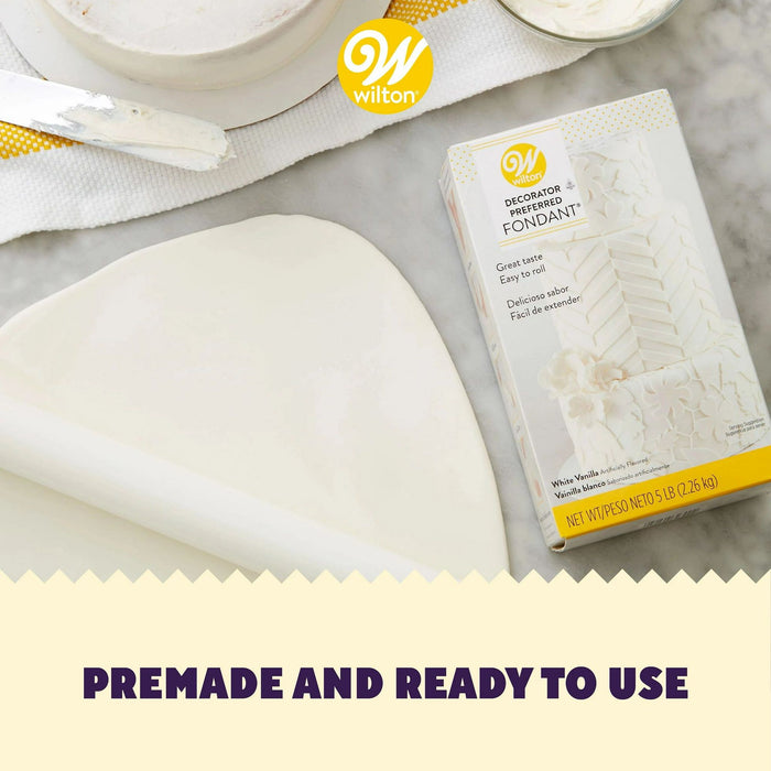 Wilton Decorator Preferred Premade White Fondant, Vanilla Flavored, 5 lb.