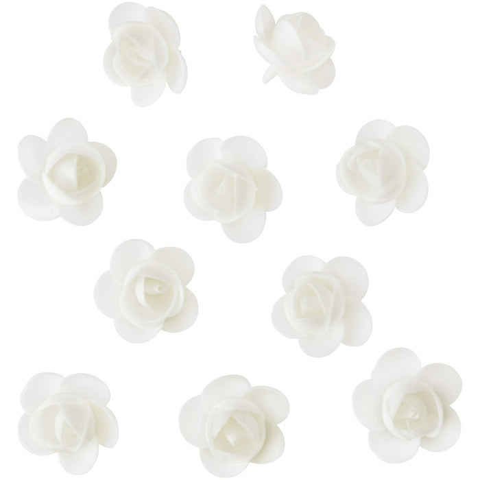 Wilton White Rose Wafer Icing Decorations, 0.35 oz, 10 Pieces