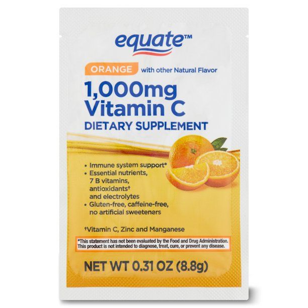 Equate 1000mg Vitamin C Powder Immune Support Drink Mix; 30 Count