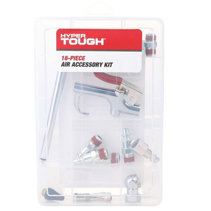 Hyper Tough 16-Piece Portable Steel Accessory Kit for Air Compressors, 41-226HT, Assembled Product Weight: 0.788lbs