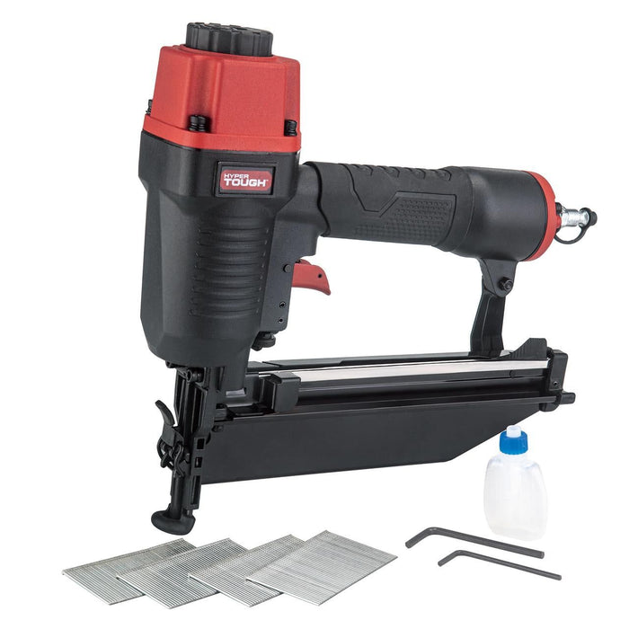 Hyper Tough Pneumatic Straight Finish Nailer with Nails (200 Count)