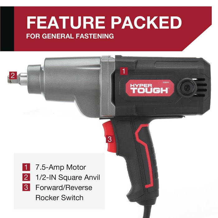 Hyper Tough 7.5A Impact Wrench, 120 Volts, New Condition