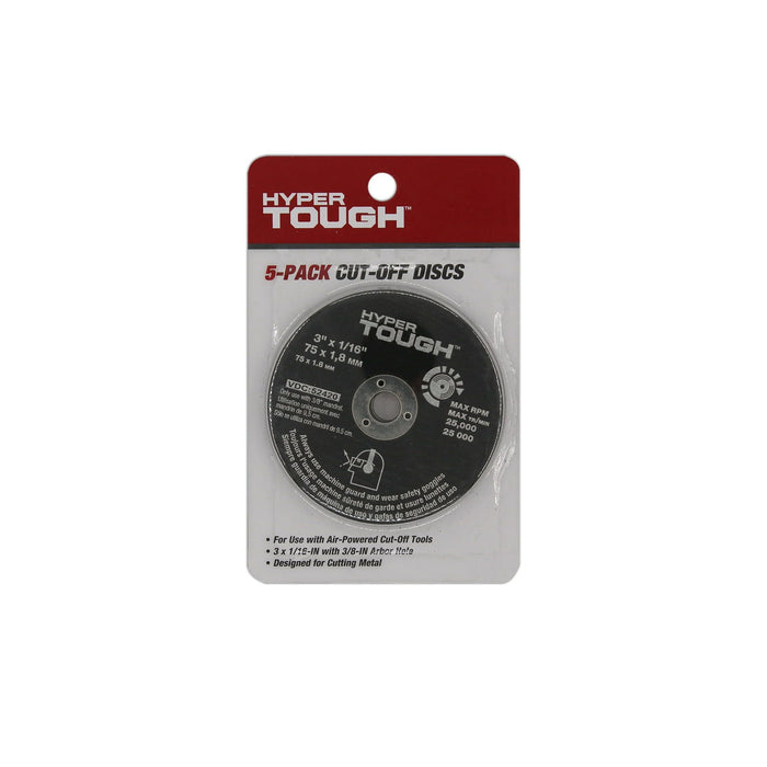 Hyper Tough 25,000 RPM 3 Inch Cut-Off Disc Set 5 Pack