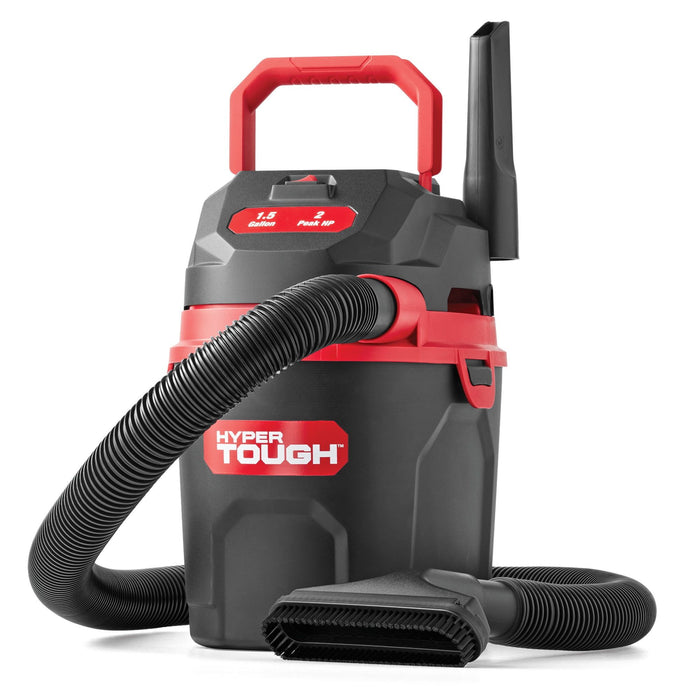 Hyper Tough 1.5 Gallon 2 Peak HP Poly Wet/Dry Vacuum, VH105 3502, New