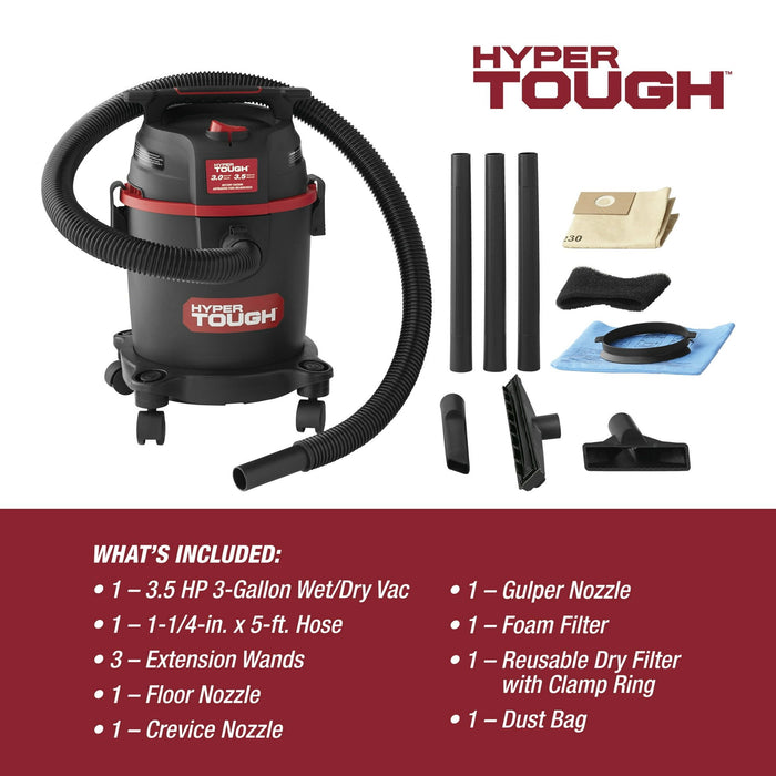 Hyper Tough 3 Gallon Wet Dry Vac