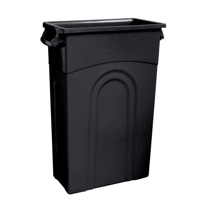 Hyper Tough 23 Gallon Heavy Duty Plastic Highboy Garbage Container, Black, 1 Each