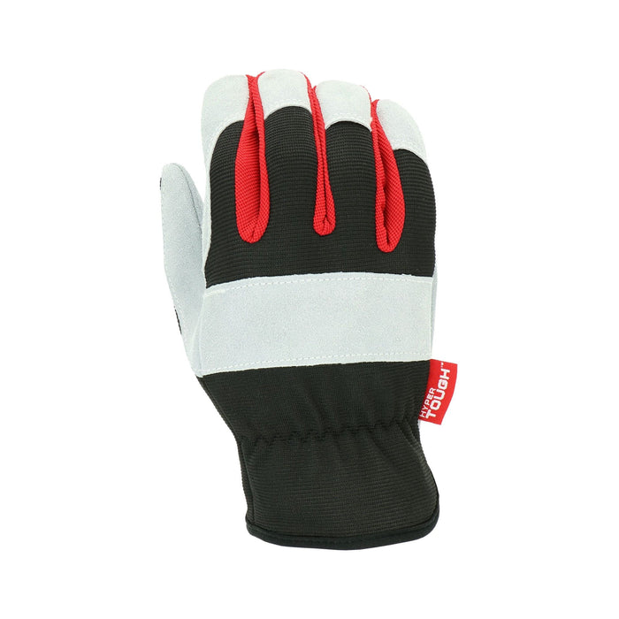 Hyper Tough Suede Palm Performance Work Glove, 1 Pair, Size Large