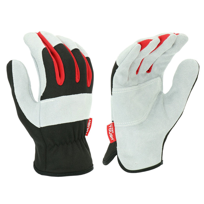 Hyper Tough Suede Palm Performance Work Glove, 1 Pair, Size Large