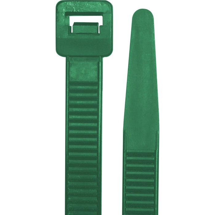 Hyper Tough 8in. Green Zip Ties 100 Pack, 75lb. Tensile Strength, Nylon Mount Cable Ties, Resealable Bag, 38103