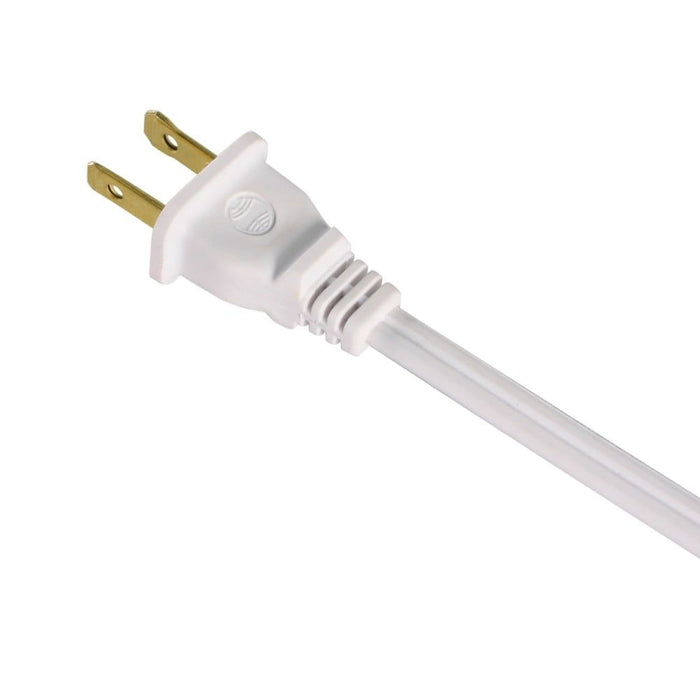 Hyper Tough 12FT 16AWG 2 Prong White Indoor Household Extension Cord, 13 amps