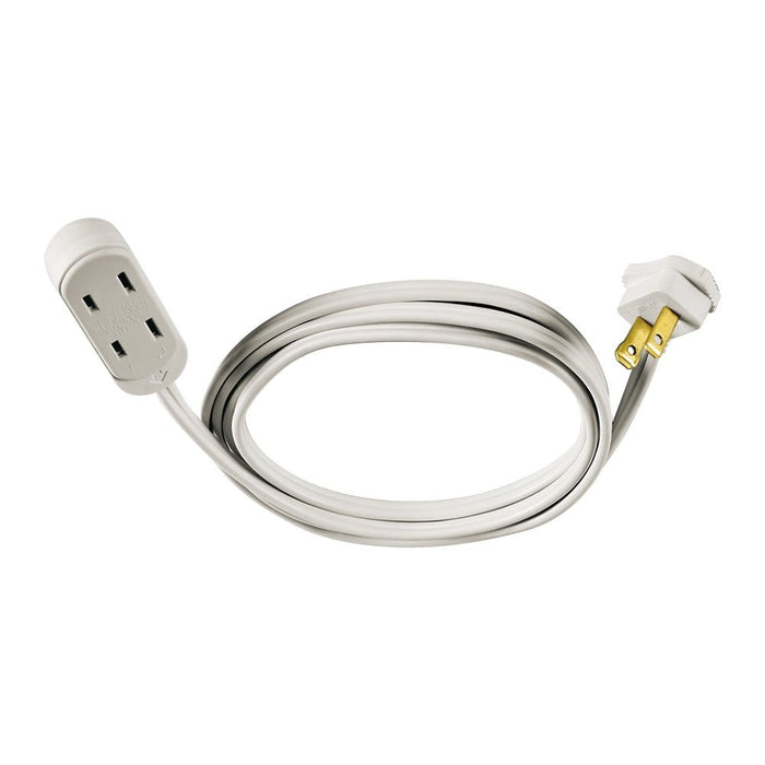 Hyper Tough 15FT 16AWG 3 Prong White Outdoor/Indoor Use Single Outlet Extension Cord, 13 amps