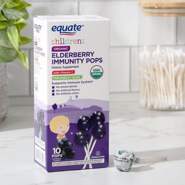 Equate Children's Organic Elderberry Immunity Pops; 10 Count