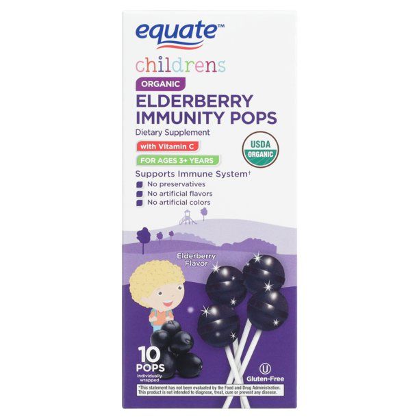 Equate Children's Organic Elderberry Immunity Pops; 10 Count