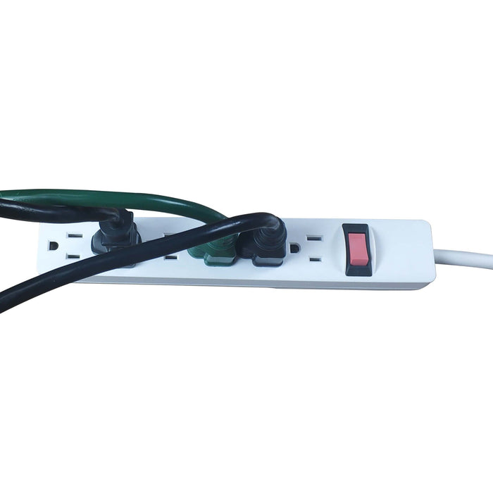 Hyper Tough 6-Outlet Surge Strip with 2.5 ft Cords 500-Joule Protection, White