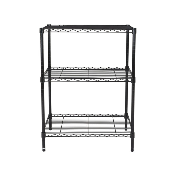 Hyper Tough 3-Tier Multipurpose Wire Shelving Rack, Black Color,750lbs Load Capacity, for Adult