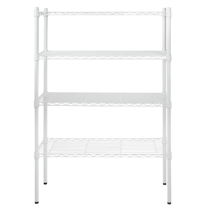 Hyper Tough 4-Tier Wire Shelf Unit, White, Garage Storage, Storage Rack, Adult