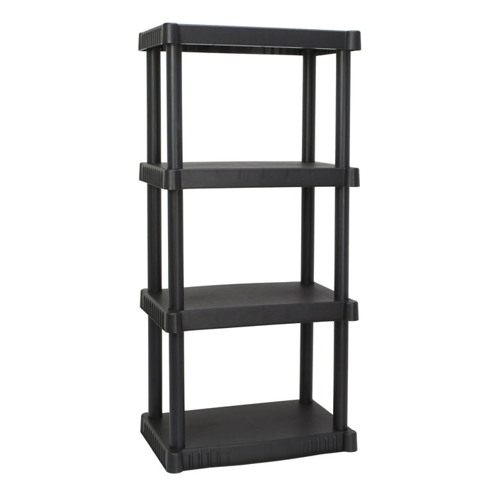 Hyper Tough 4-Shelf Plastic Garage Shelves, Black, Holds up to 340 lbs (3 Pack)