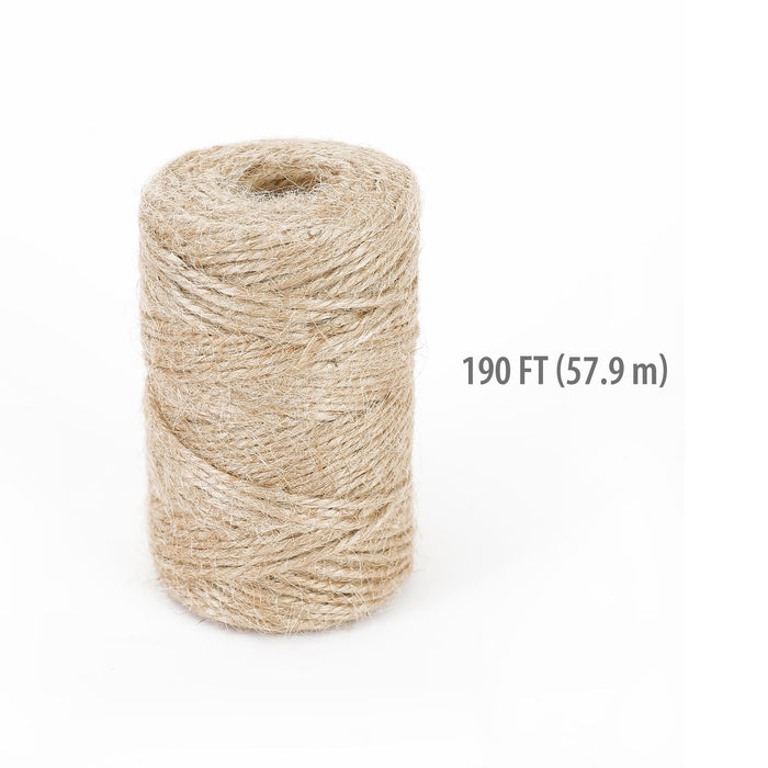 Hyper Tough 190' Jute Twine Natural, Biodegradable, 7 lb Working Load Limit, Brown, Rope