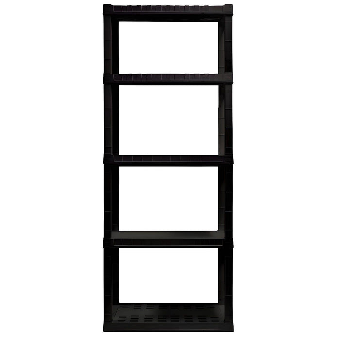 Hyper Tough 5-Tier Shelving Unit, W30 x D14 x H75" Multipurpose Home Storage Organizer, Black