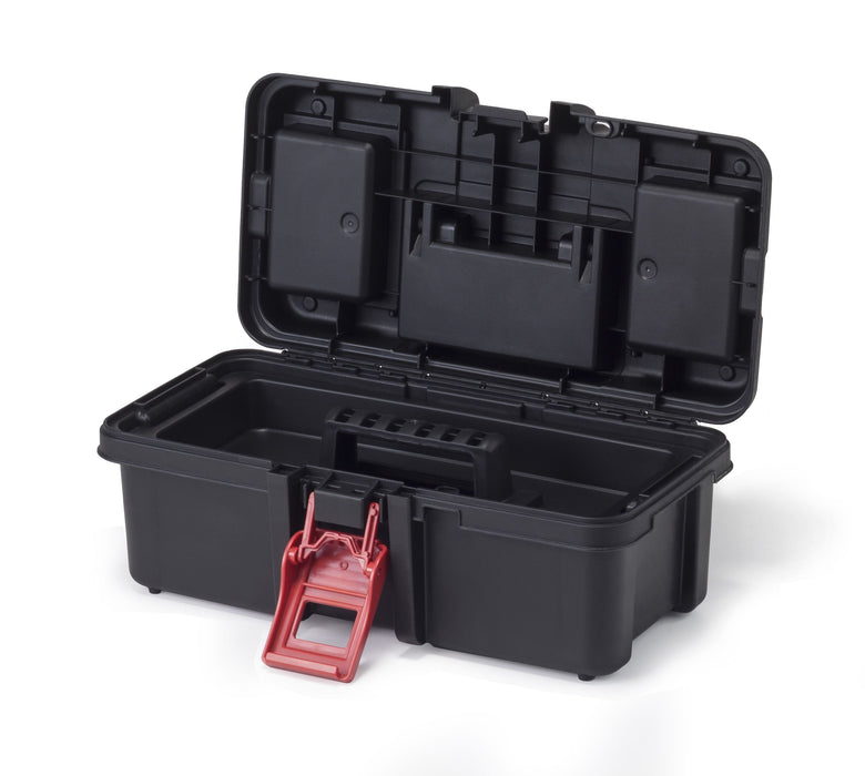 Hyper Tough 13-inch Tool Box, Plastic Tool and Hardware Storage, Black