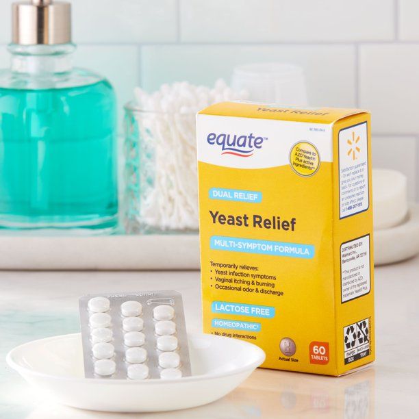 Equate Yeast Relief Multi-Symptom Formula; 60 Count