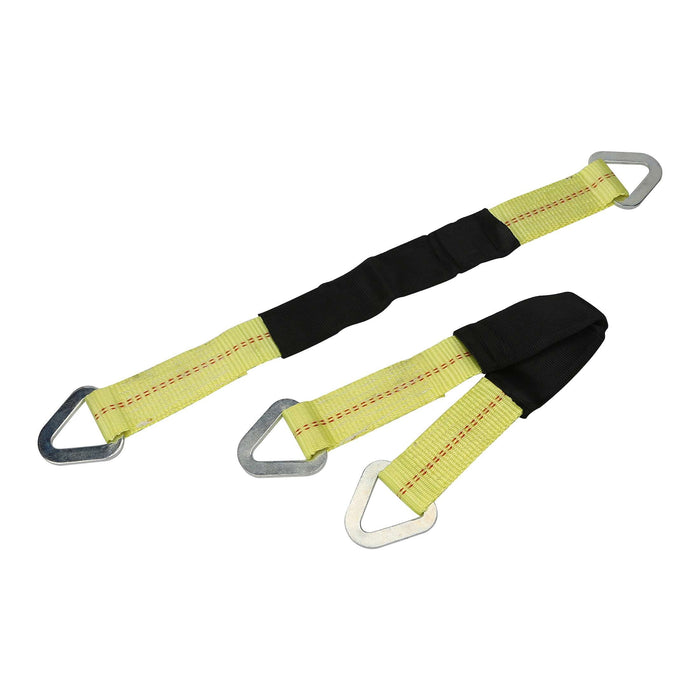 Hyper Tough Brand 2'x24' Axle Strap 3333lbs Work Load with D Ring 2 - Pack