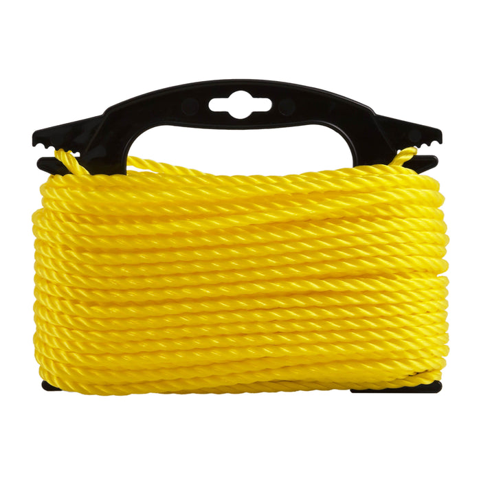 Hyper Tough Item PT4100-HT, Polypropylene Twisted Rope, Yellow, 1/4" x 100', 1 Each